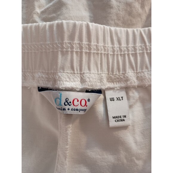 d&co. Capri Pants Size XLT White Elastic Waist - Picture 8 of 9